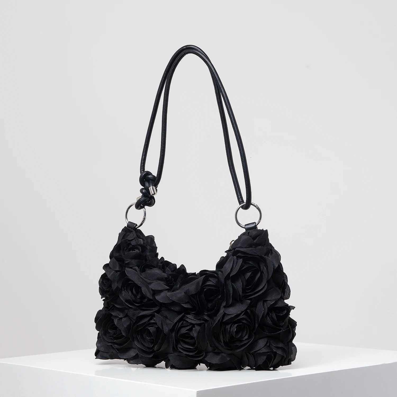 Elegant Stereo Rose Flower Shoulder Bag Wedding Item Elegant Womens Bag Womens Handbag Womens Party Dress Bridal Bag (Rand Pattern) Y250725