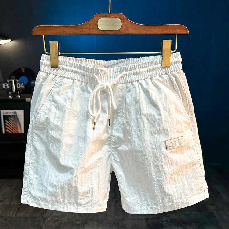 2025 Summer New Mens Shorts Casual Versatile Trendy Slimming Breathable Simple Solid Color Beach Pants W250724