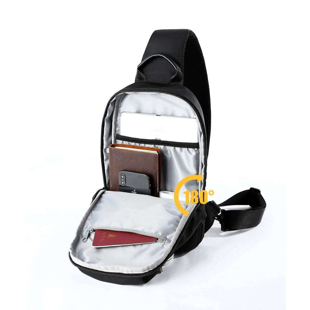 MOYYI Simple Fashion Waterproof Nylon Man Sling Best Lightweight Crossbody Chest Women Sport Travel One Shoulder Bag