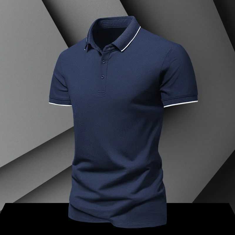 Polo Shirt Summer Mens Loose Short Sleeve T-Shirt Ice Silk Quick Drying Simple Fashion Solid Color Casual Short Sleeve Top XJ250725