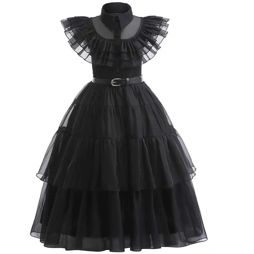 2025 Halloween Girls Cosplay Address Hot Black Dress for Girl Autumn Casual Cute Costume Carnival Easter Par Dress Z250725