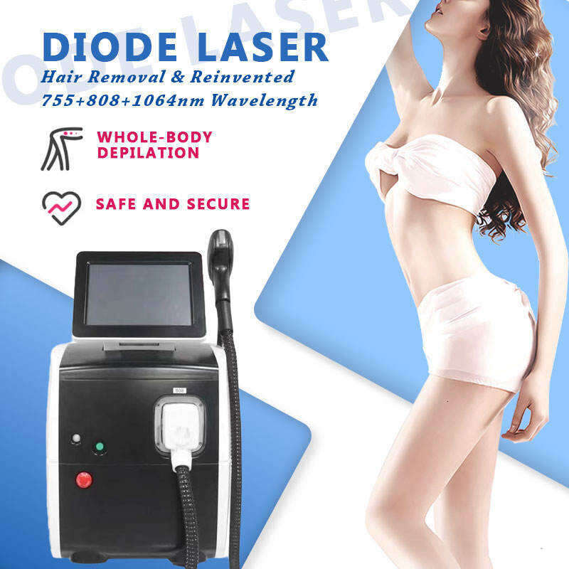 Professional 3 Wave Diode Laser 755 808 1064 Portable Diode Laser Hair Removal Machine