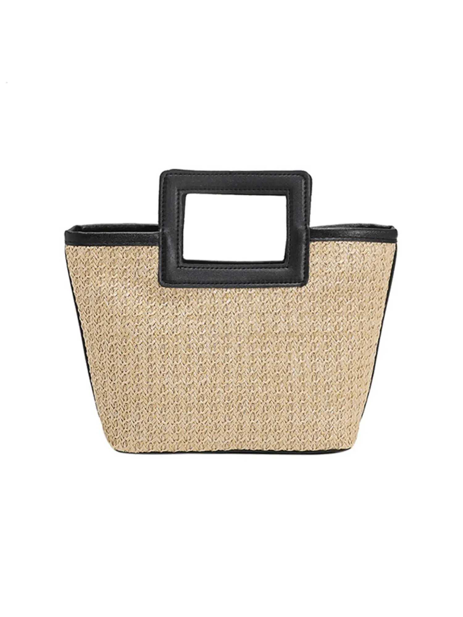 100% Genuine Leather Handbag PU Leather Simple Str Bag Large Capacity Versatile Weaving Bag Fem Leisure Bag Y250725