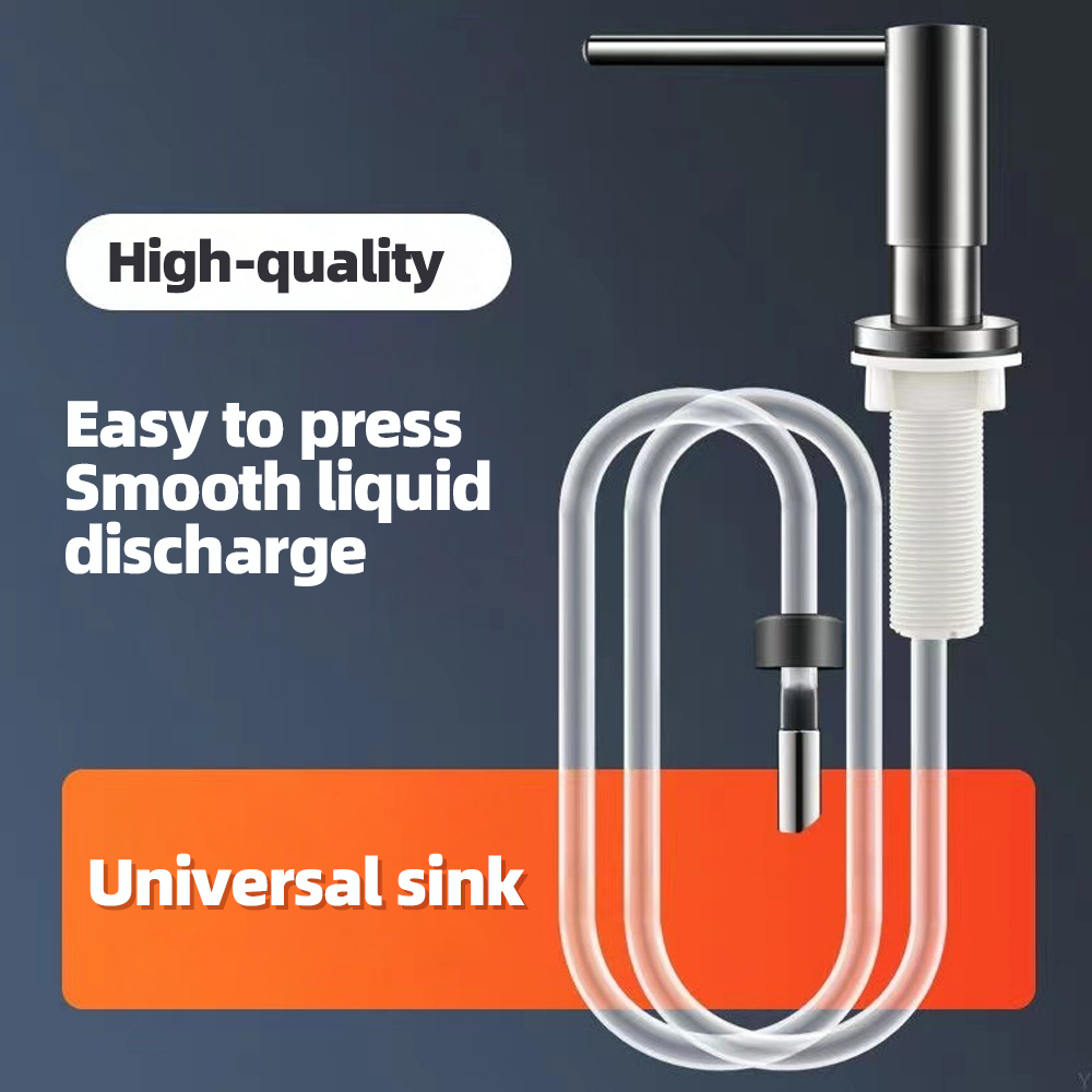 Portable Multi-functional Stainless Steel Kitchen Sink Soap Dispenser with Extendable Silicone Hose Sink accessories