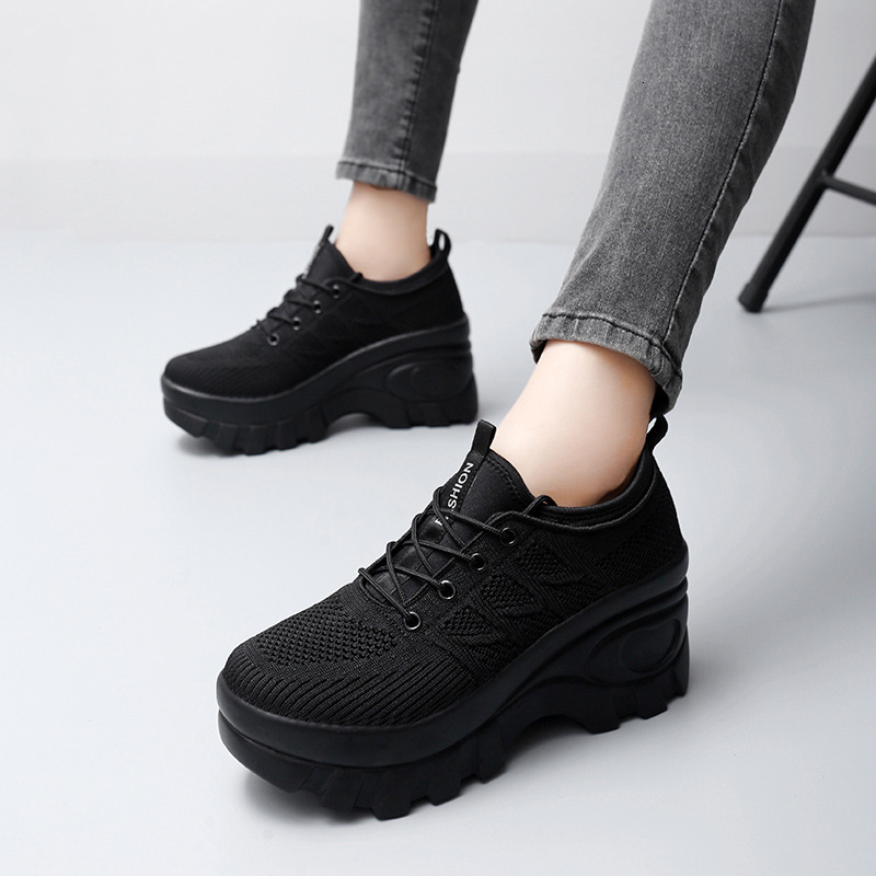 Spring and Autumn Soft Sole Mesh Breathable Slip-On Casual Elderly Walking Plus Size Women's Shoes
