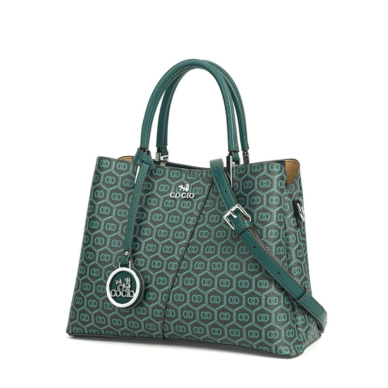 COCIO designer bag New peacock green handbag fashionable light luxury versatile crossbody bag vintage handbag