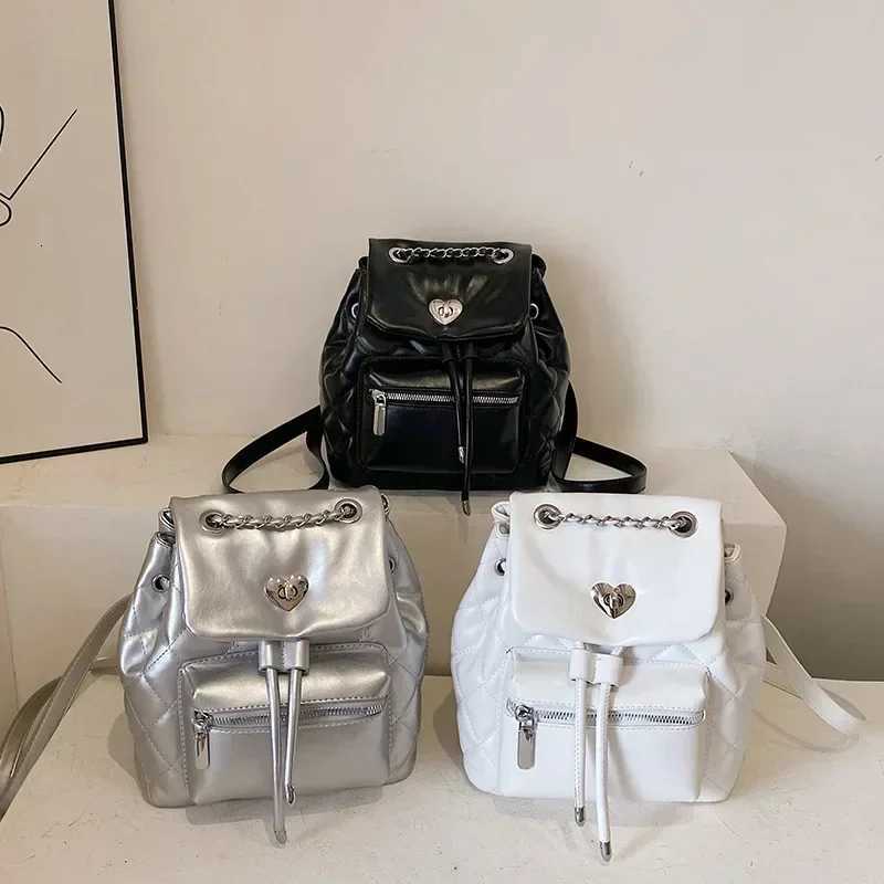 2025 Vintage College Style Mini Backpack with Chain Shoulder Strap Multi-functional Bag for Daily Commute Travel Shopping Use Y250724