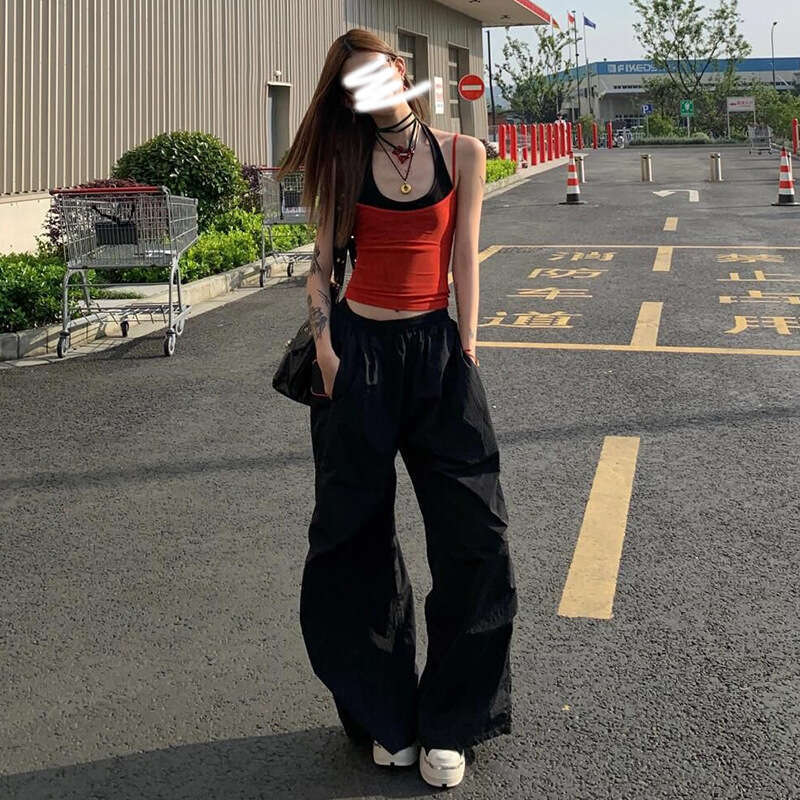 2024 Summer New Women's Street Fashion Sexy Strapless Crop Top Two-Piece Set bb0