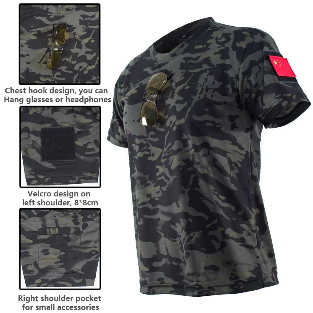 Mege Men Tactical T-shirt Quick-drying Short Sleeve T Shirt Hunting Clothes Y250724