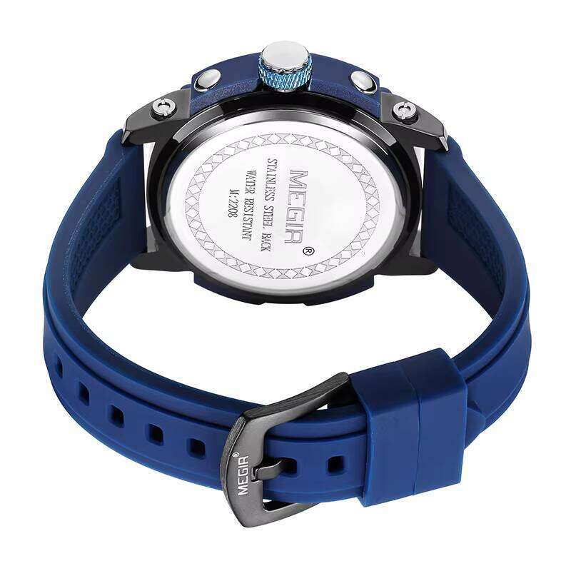 DHwatches MEGIR Men's Digital Sports Watch - 51mm Big Face, Luminous, 30M Waterproof, Silicone Strap, Student Chronograph