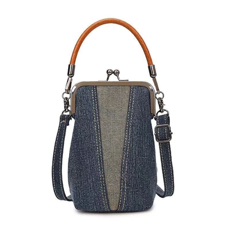 Handbag Denim Mobile Phone Handbag Literary Design Messenger Bag