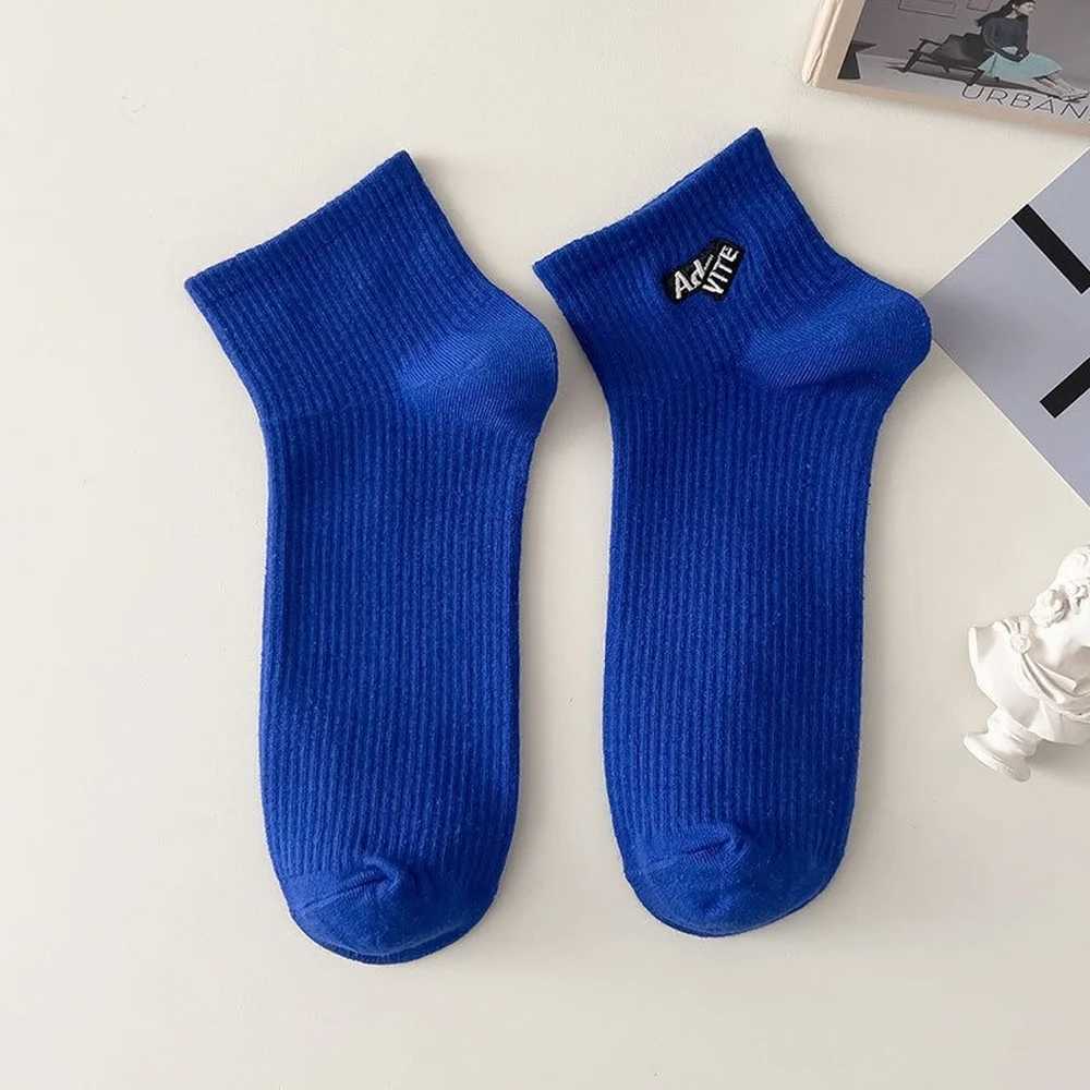 Summer Low Tube Gray Ankle Socks Men Fashion Solid Color Short Socks Spring Autumn Cotton Funny Socks Sports Embroidered Letters X250725
