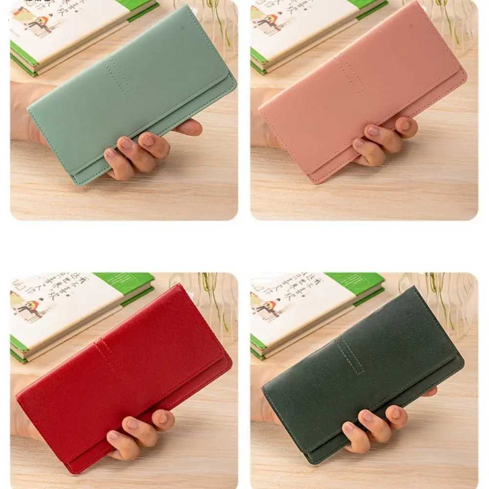 Minimalist PU Leather Women Wallets Solid Color Large Capacity Women Thin Wallets Storage Bag Women Z250725