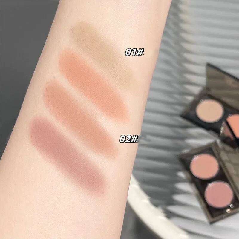 Mocha Two-color Palette Matte Low Saturation Grey Pink Eyeshadow Smoky Earth Color Daily Makeup Eye Shadow Powder X250724