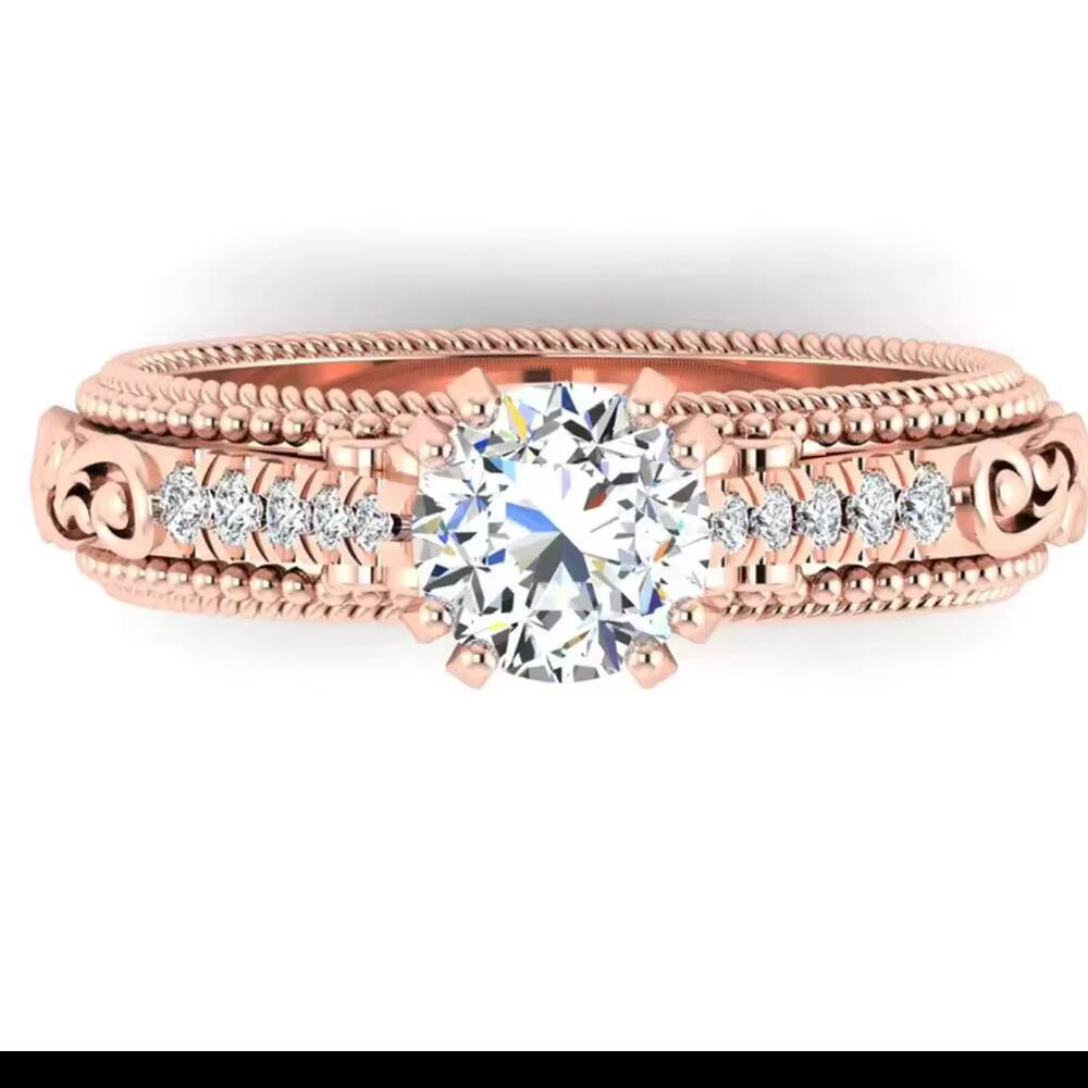 Classy Design Trendy Design Moissanite Colorless Diamond DEF Certified Solitaire Ring 10k Low Price Worldwide Delivery