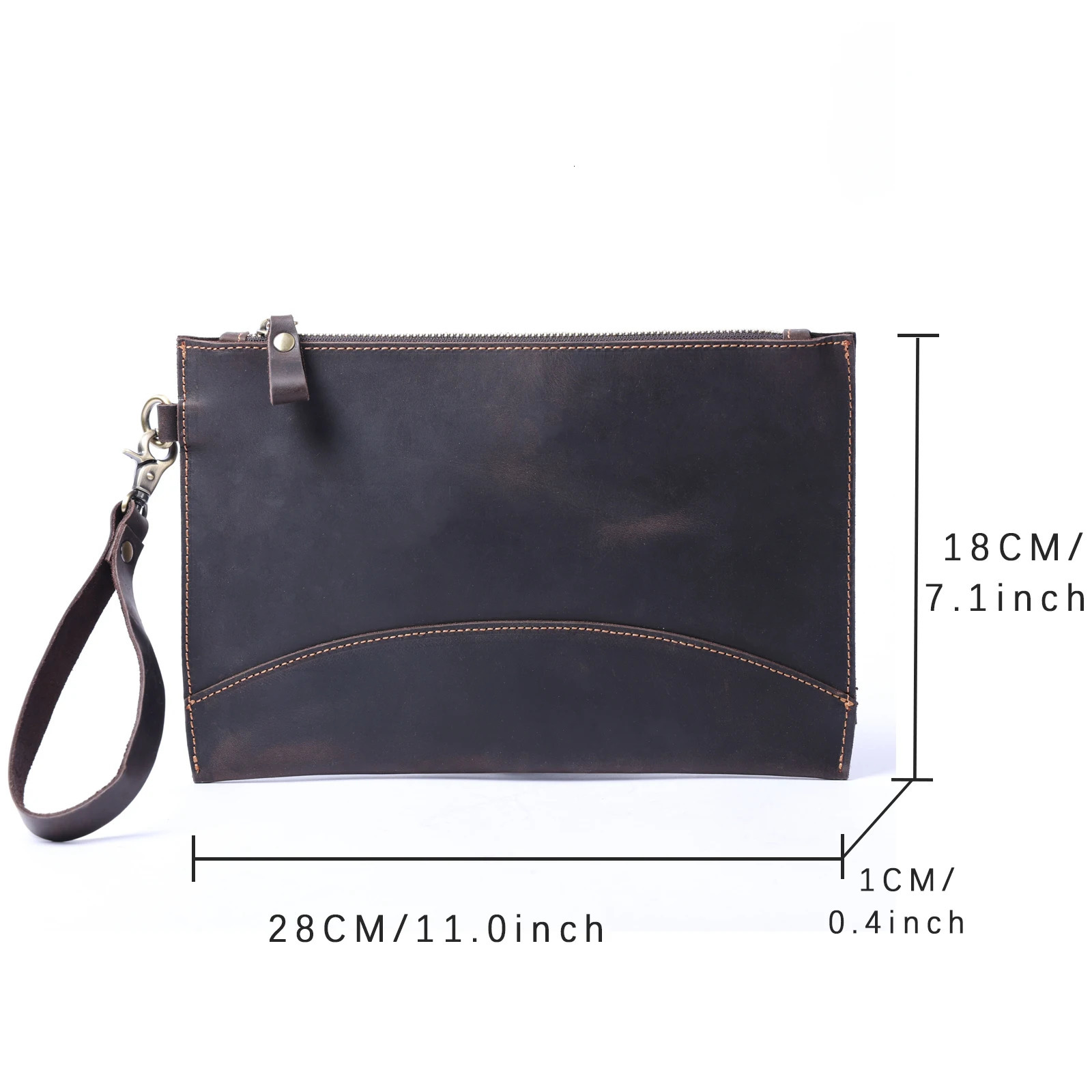 Vintage Genuine Leather Mens Clutch Bag Long Wallet For Men First Layer Leather Purse Retro Card Holder Phone Holder 250723