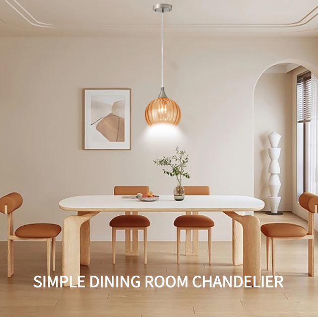 Contemporary Single Head Hardware Chandelier - EASY Installation for Restaurants