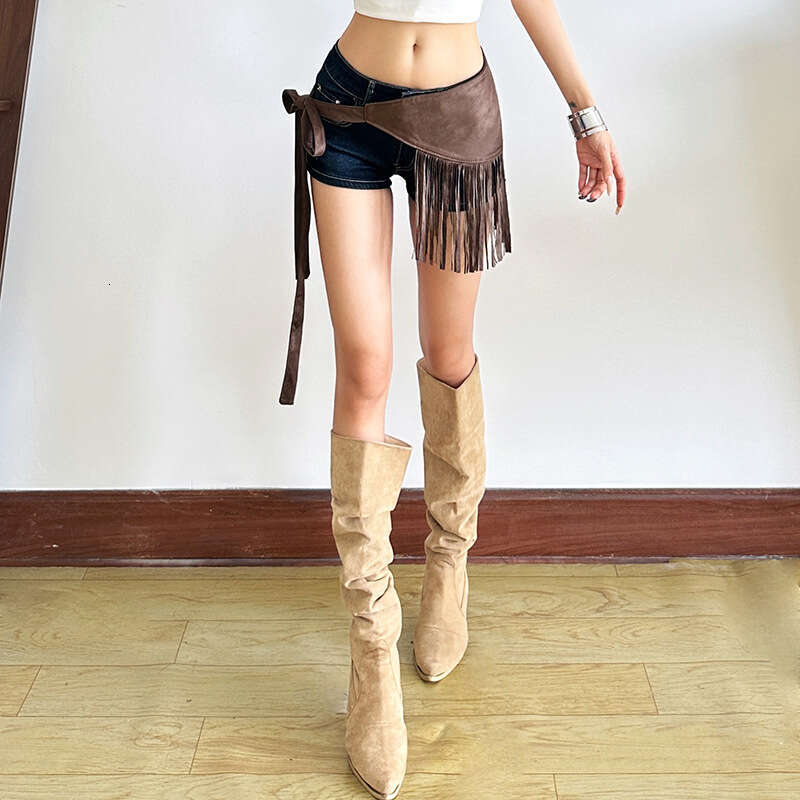 2025 Summer INS Style New Fashion Street Trend Tassel Slim Loose Versatile Waist Belt for Women 10a