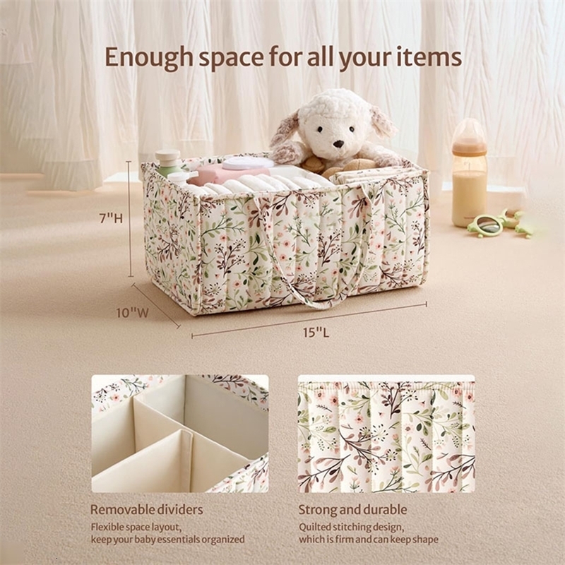 Baby Diaper Organizer Bag Folding Portable Storage Bins High Capacity for Items 250724