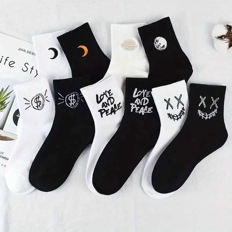 5pairs Mens Printed Athletic Ankle Socks Printed Breathable Comfortable Novelty Funny Crew Socks X250725