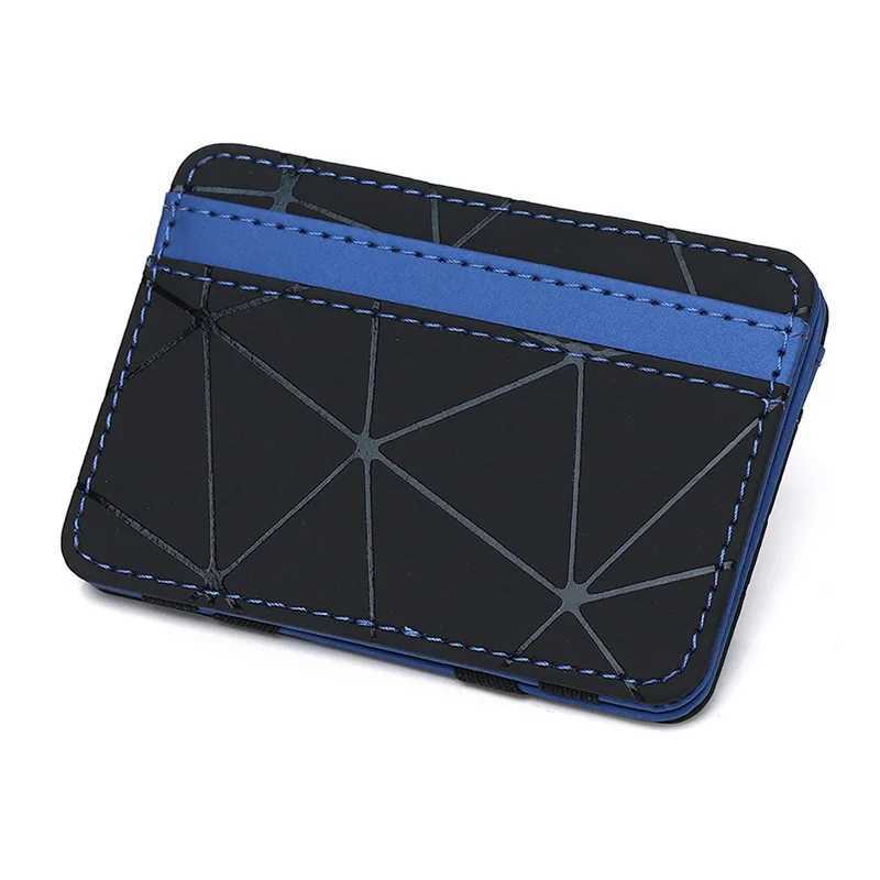 New Hot Sale Unisex Leather Magic Money Clips Wallet Card Case ID Holder Elastic Ribbon Clamp For Man Woman Small Purse Z250725