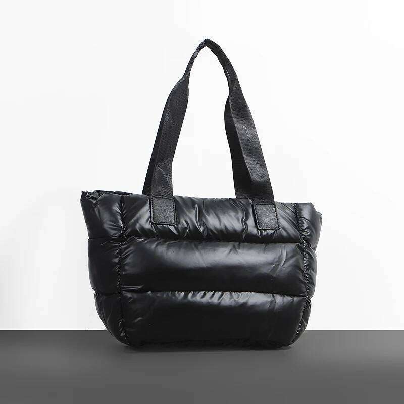 Cotton Filling Tote Designer Quilted Casual Handbag For Women Light Travel Shoulder Bag Fashion Crossbody Ladies Bags