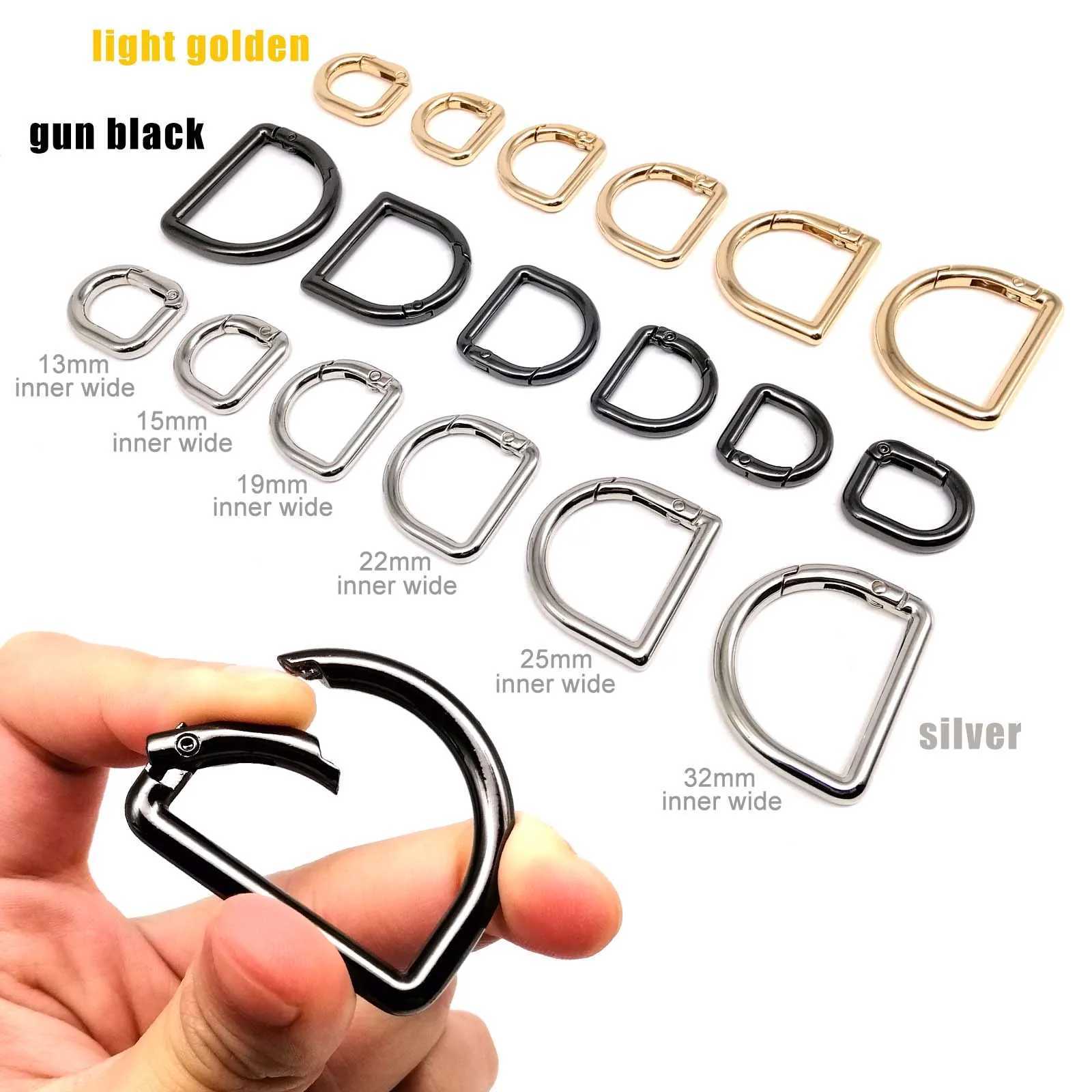 d Shape Type Spring Ring Openable Leather Bag Handbag Strap Buckle Connect Keyring Pendant Dog Chain Snap Clasp Clip Carabiner 250715