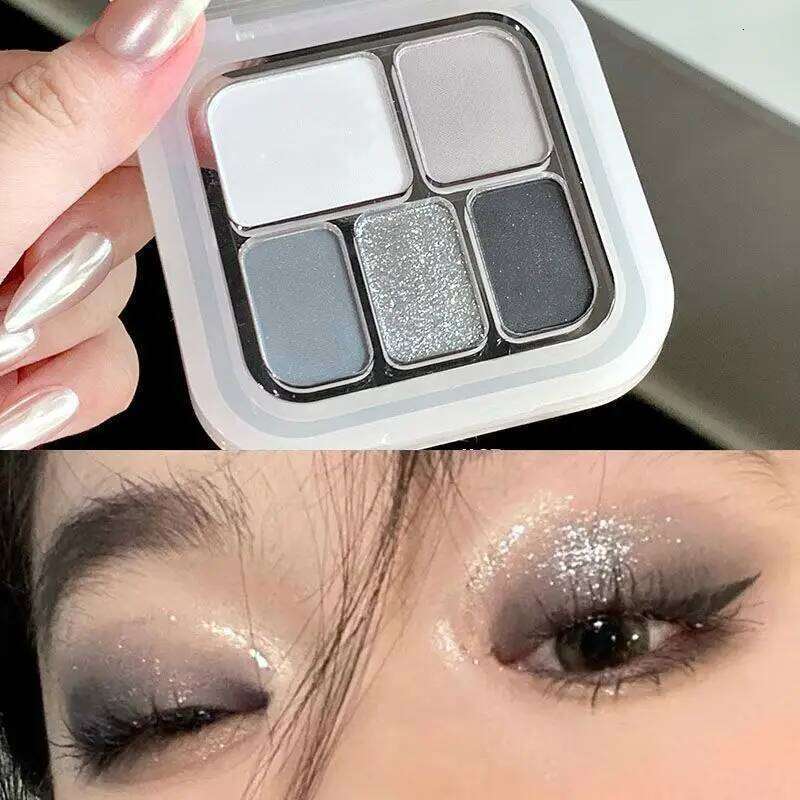 DIKALU Five Color White Contouring Brightens Natural Waterproof Summer Ice Blue Eye Shadow Makeup Palette X250723 X250724