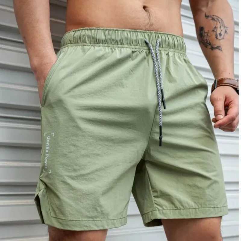 2024 NEW Summer Men Shorts Lightweight Thin Short Pants Running Fitness Shorts Men Gyms Quick-Drying Drawstring Sports Shorts W250724