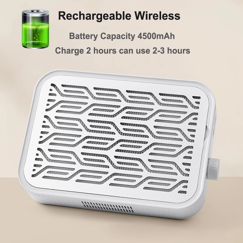 Wireless Brushless Nail Vacuum Cleaner with Removable Filters Speed Adjustable 48W Nail Dust Collector Low Noise 250725ww