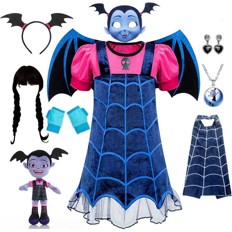 Halloween Vampire Costume Girls Par Dresses Kids Dress Up Costumes Role Play Cosplay Outfits Z250725