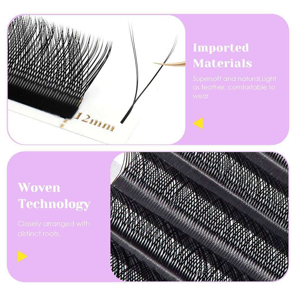 New Design U Shape YY False C D Curl 8-15mm Mix Y Style Lashes Waterproof Long-Lasting Fan Eyelashes by MASSCAKU
