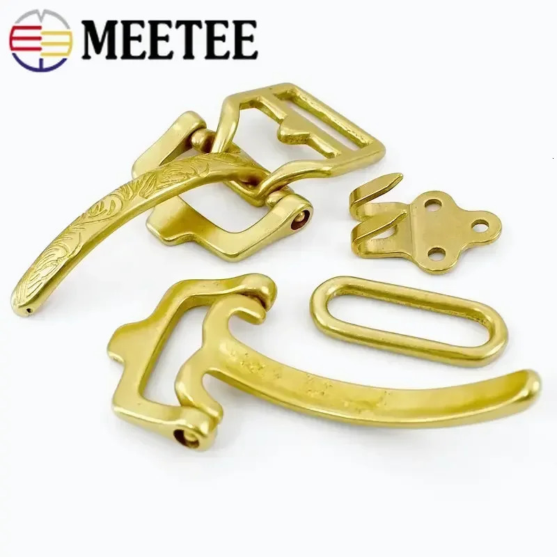 1Set=4Pcs 38mm Metal Buckle for Men Belt Rivet Screws Clasp Waistband Jeans Bag Connection Hook DIY Leather Craft Accessories 250723