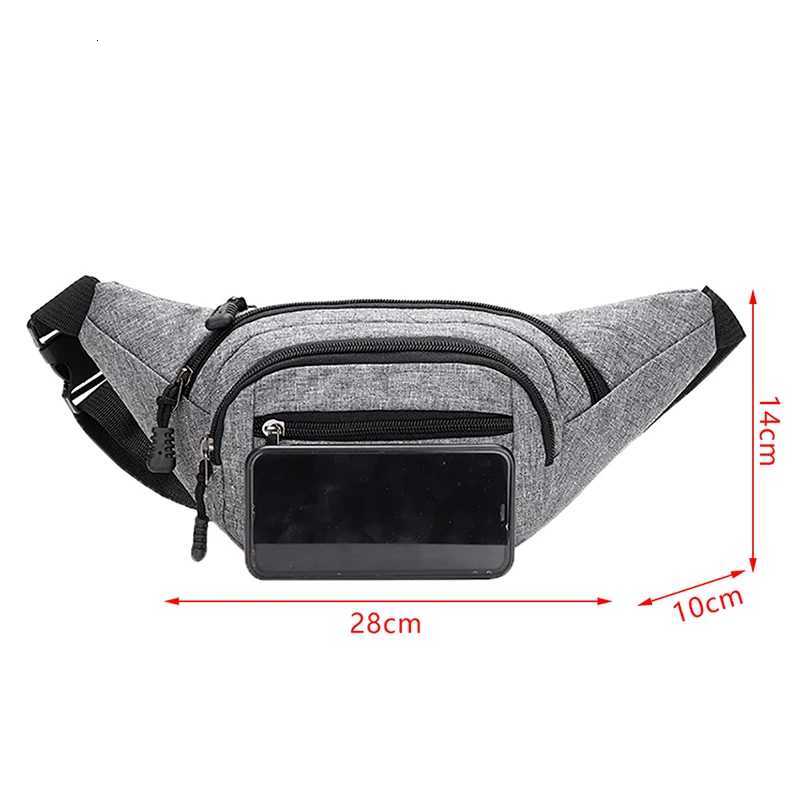 Mens Nylon Sport Waist Fanny Bags Multifunctional Large Capacity Waterproof Business Bag Wear-resistant Outdoor Sports Purse Y250724