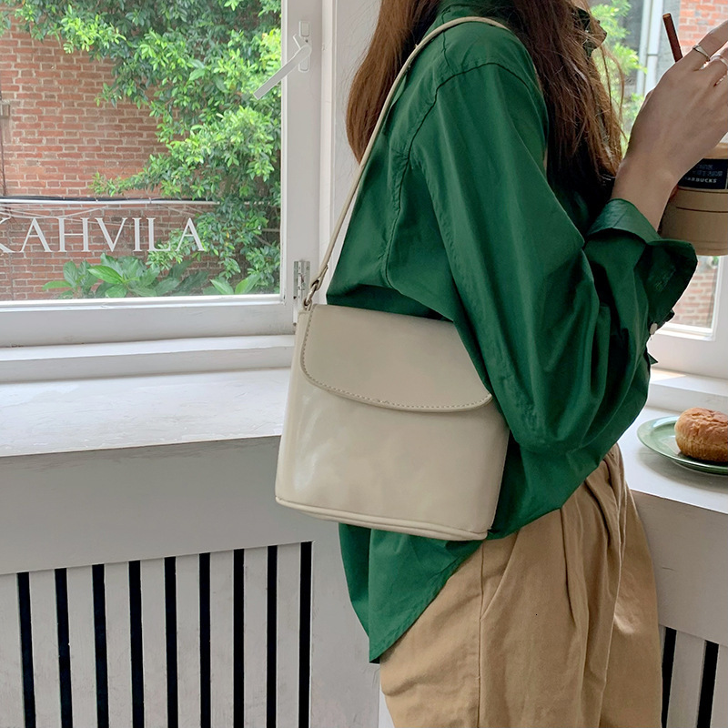 2025 summer new women's shoulder handbag new Korean style niche design texture solid color women's crossbody bag new women's crossbody 