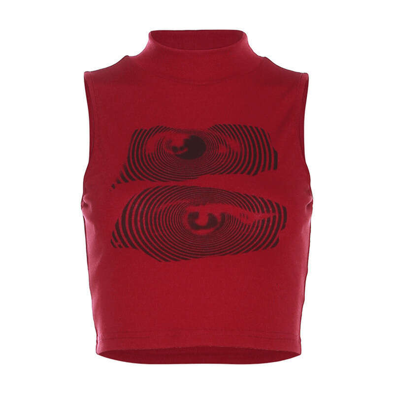 Clothing 2023 Summer New Women's Street Fashion Letter Print Crop Top Vest for Women 8ee