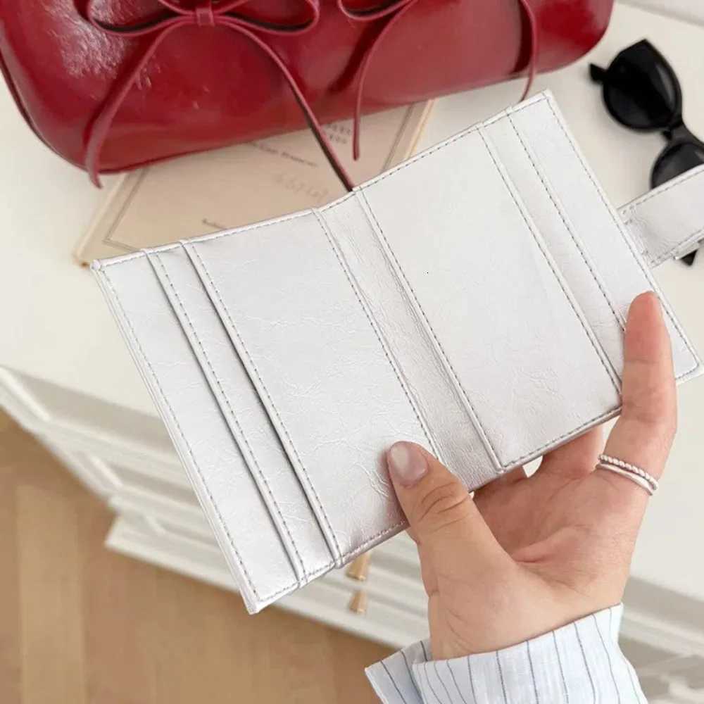 Women SiLVer Leather Card Holder Ultra-Thin Mini Coin Purse Portable Wallet Cute Bank Credit Id Bag Multi-Card Slot Z250725