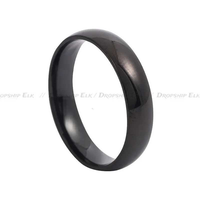 Titanium steel ring 4mm curved smooth couple stainless steel exquisite ring jewelry W250417