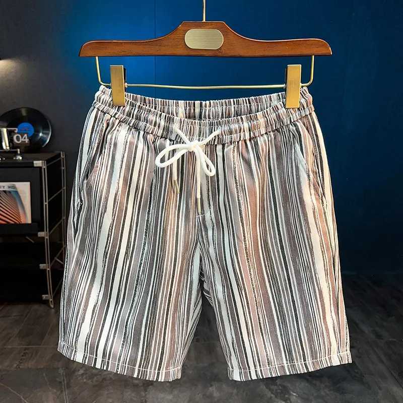 2025 Summer New Mens Shorts Versatile Trendy Quick Drying Breathable Casual Simple Fashion Striped Beach Pants W250724