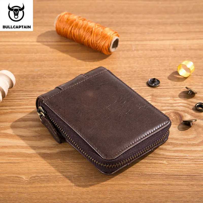 BULLCAPTAIN New Arrival Male RFID leather wallet Men Wallet Cowhide Coin Purse Slim Designer Wallet Billetera para hombres Z250725