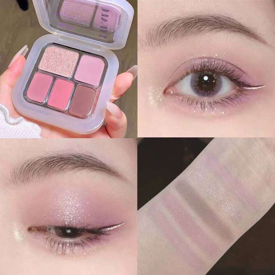 DIKALU Five Color White Contouring Brightens Natural Waterproof Summer Ice Blue Eye Shadow Makeup Palette X250723 X250724