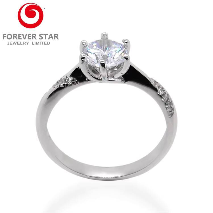 Forever Star New Arrived Factory Price White Gold Moissanite Engagement Diamond Ring