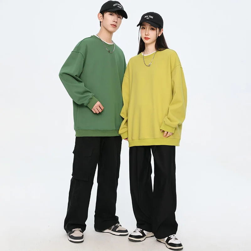 Autumn Oversized Purple Sweatshirts for Women Casual Streetwear Hoodie 2024 Female Long Sleeve Crewneck Pullovers Tops 250725