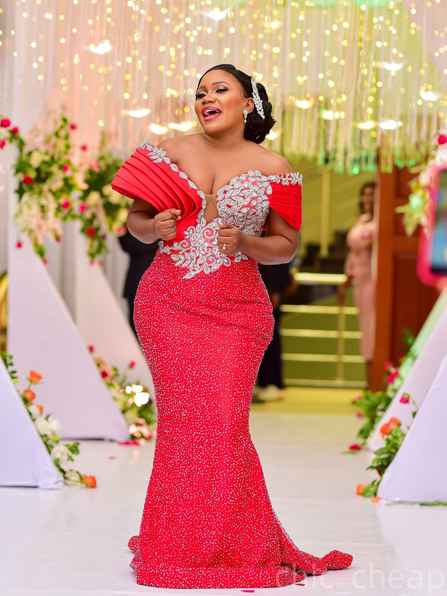 Mermaid Red Prom Dresses 2025 Sweetheart Lace Beaded Sparkly Evening Formal Party Second Birthday Engagement Gowns Plus Size Dress For Special Occasio