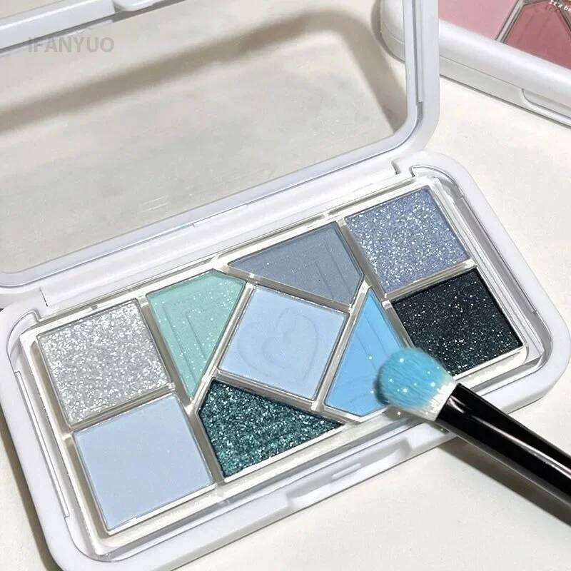 High Gloss Glitter Eyeshadow Highlighter Pink Blue Green Waterproof Shiny Crystal Brighten Contour Highlight Eye Pigment Makeup X2507
