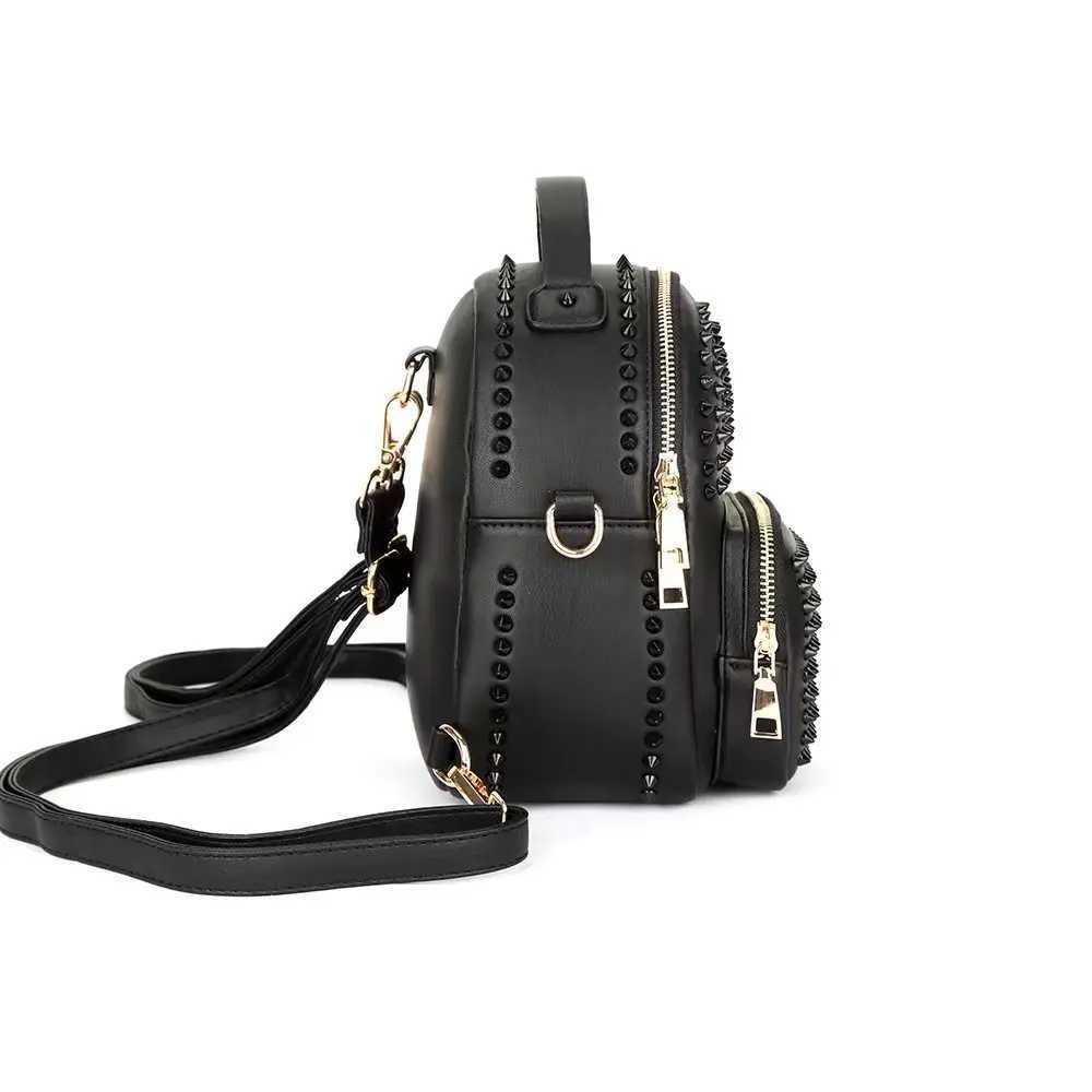 2025 Gothic Stylish Backpack Handbag Punk Stylish With 3 Pocket Mini Backpack For Girls Y250724
