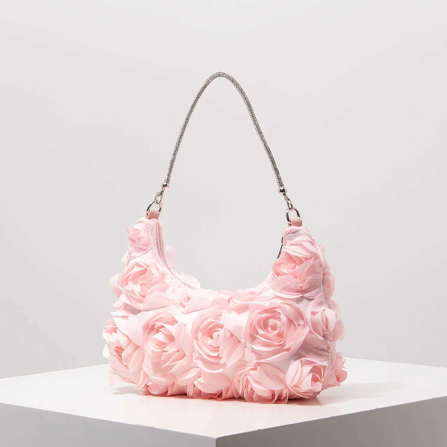 Rose Flower Shoulder Bag Pr Dresses for Women Sequin Bag Luxury Handbag Elegant Bag for Women Wedding Items (Rand Pattern) Y250725
