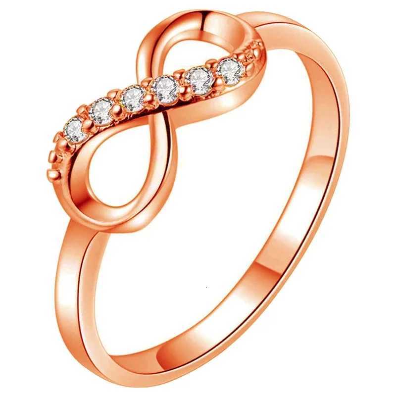 Fashion Hip Hop Party Wedding Gift Creative Crystal Twist Unlimited Wedding Ring Female Declaration Jewelry Gift W250417