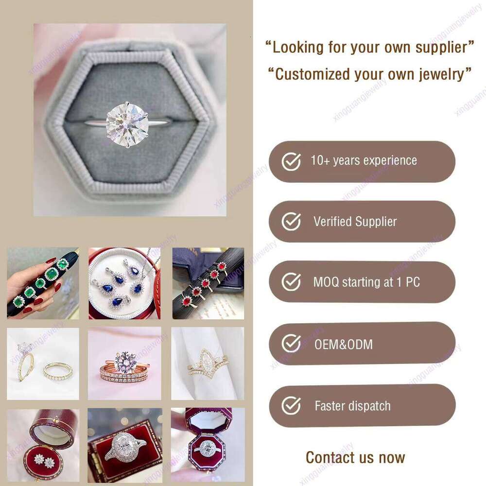 XingGuan Two Stone Toi Et Moi 2.00 CTW Emerald & Marquise Cut Moissanite Yellow Gold D/VVS1 Ring Woman