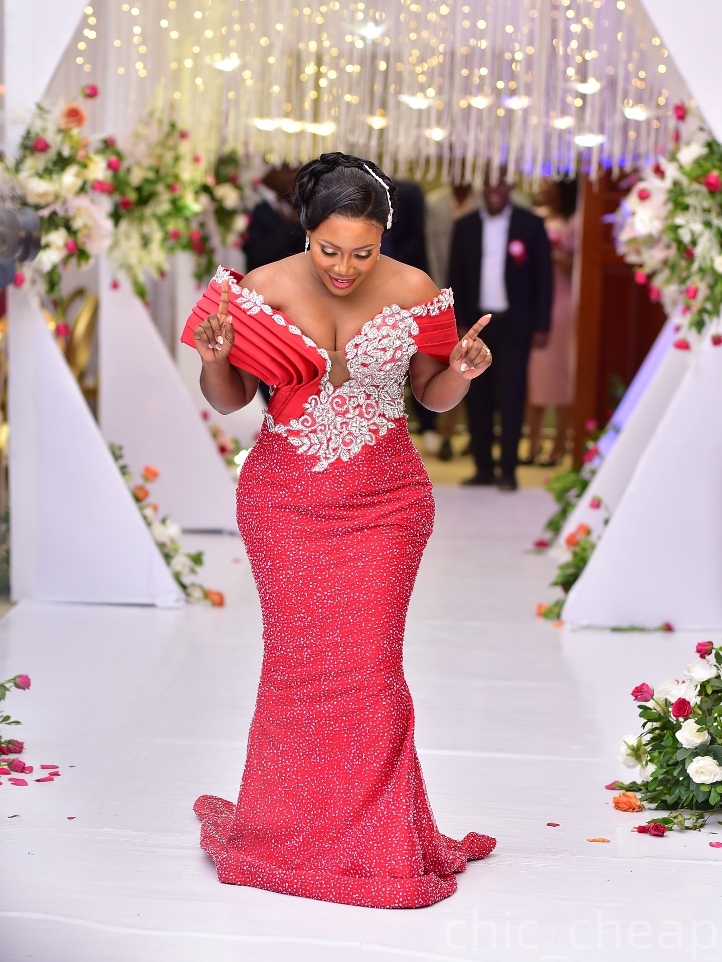 Mermaid Red Prom Dresses 2025 Sweetheart Lace Beaded Sparkly Evening Formal Party Second Birthday Engagement Gowns Plus Size Dress For Special Occasio